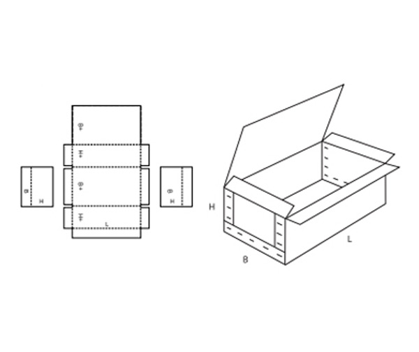 Katı Tip Kutular teknik çizimi